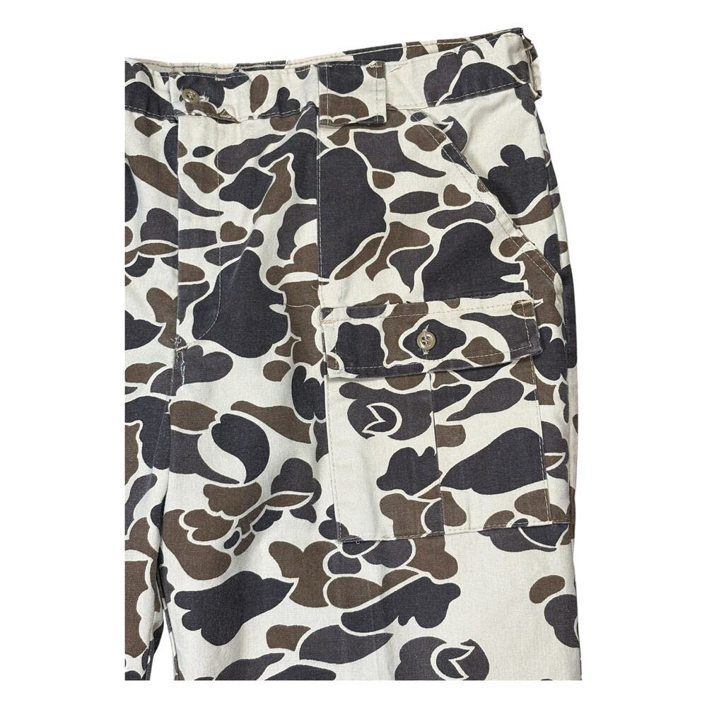 Walls Vintage 80s Duck Camo Cargo Pants Men's 38x32 1/2 Made in USA Hunting - Picture 2 of 7